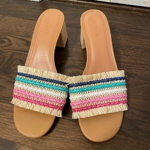J. Crew Colorful Woven Mules